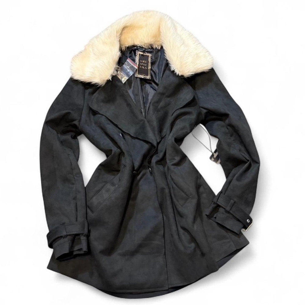 ‎Faux Suede/Fur Coat